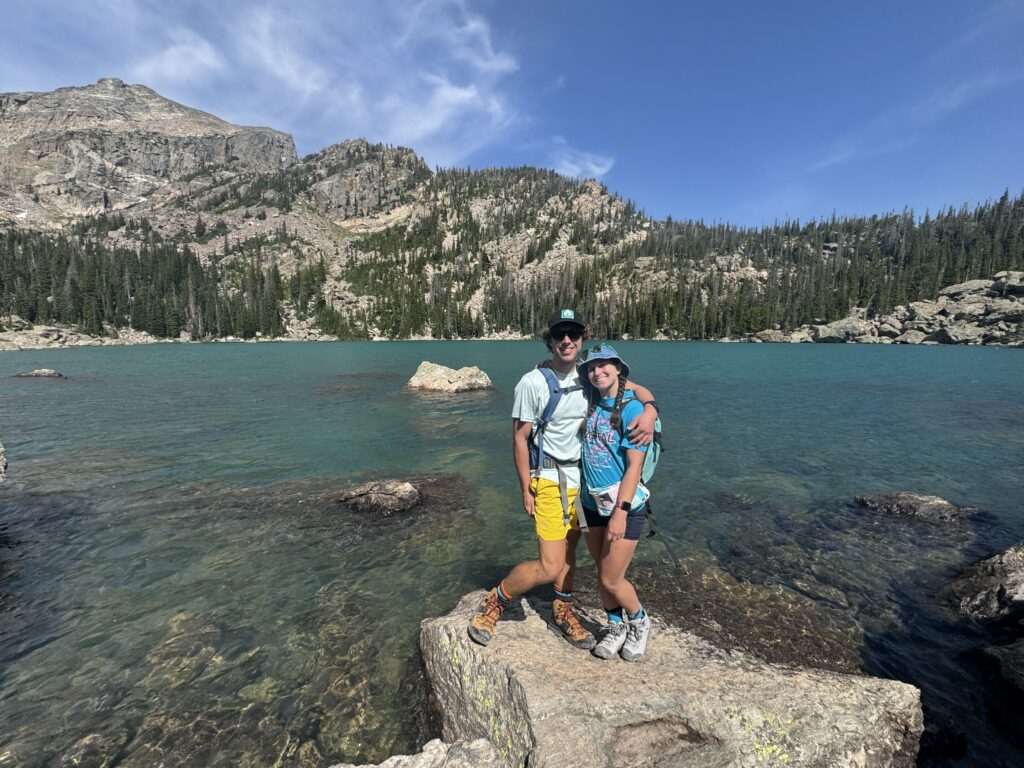 Jon and Lai at Lake Haiyaha at RMNP